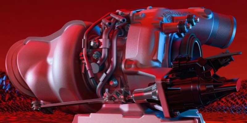 Turbocompressore elettrico a gas di scarico